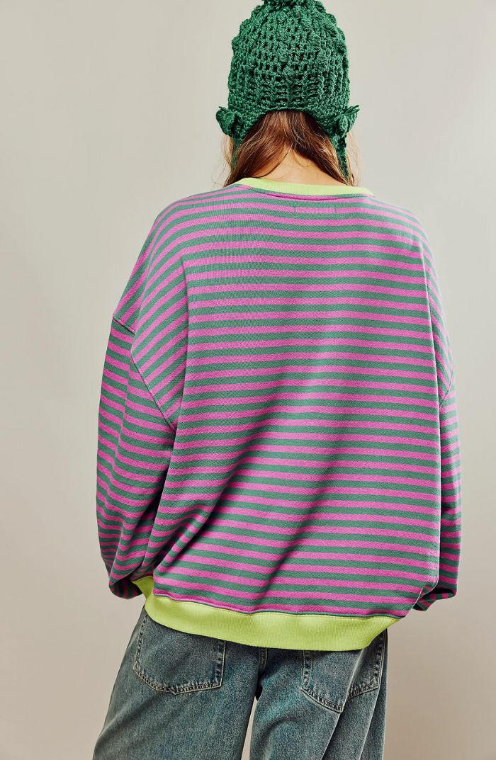 Cozy Striped Oversized Sweater