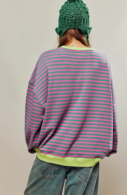 Cozy Striped Oversized Sweater