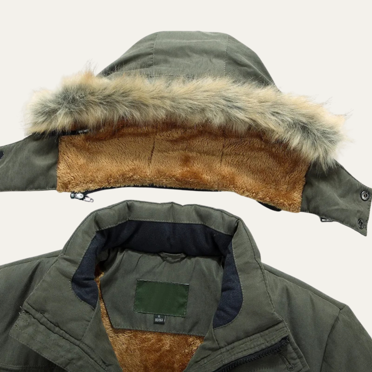 Mens Thicken Fleece Winter Jacket