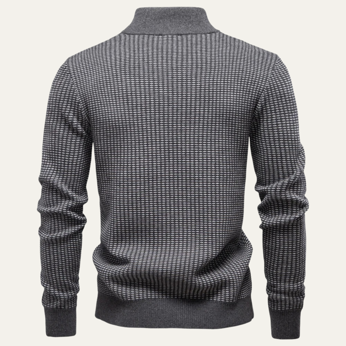 Men's Quarter Zip Knitted Sweater