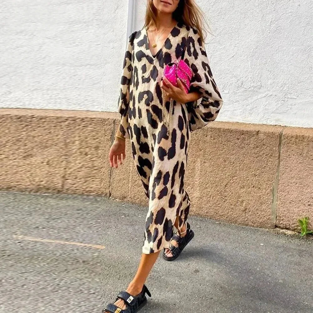 Linda Women's Leopard Print Dress