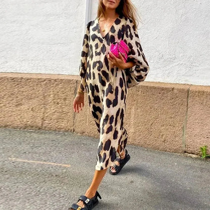 Linda Women's Leopard Print Dress