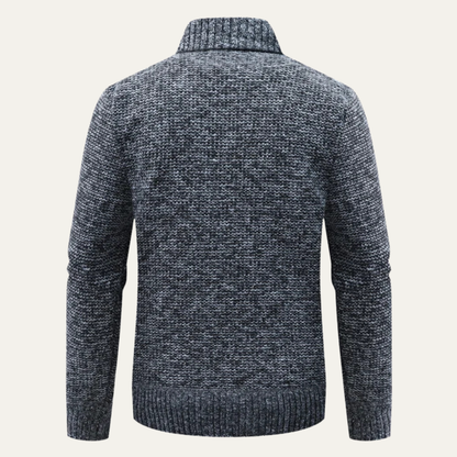Men's Quilted Puffer Jacket Zip Up Knit