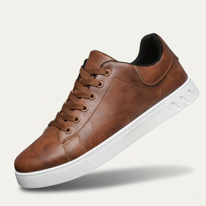 Men's Leather Low Shoes Classic Brown - Vonnera