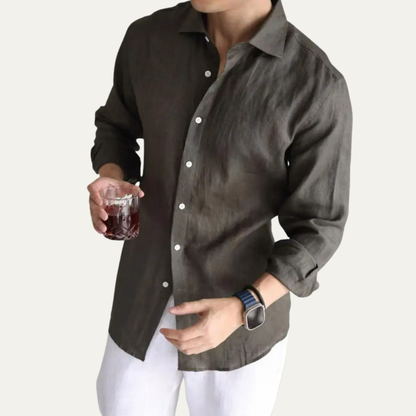 Men's Casual Business Shirt British Style Cotton