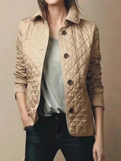 Women's Lined Jacket Folded Collar