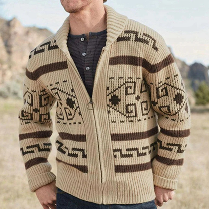 Men's Cashmere Cardigan Shawl Collar Button Up Knit