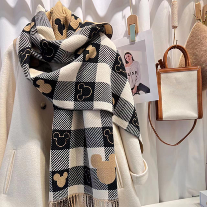 Comfy Plaid Tassel Scarf Warm Double Sided