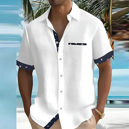Men's Short Sleeve Summer Shirt Breathable Lightweight