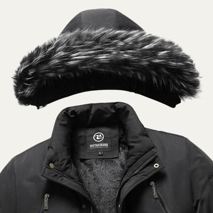 Ragusa Men's Detachable Fur Hooded Winter Jacket