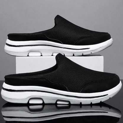 Men's Slip On Mules Closed Toe Black