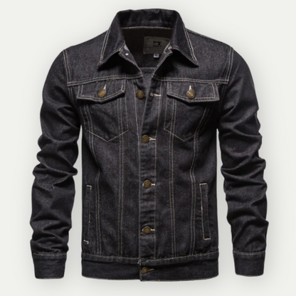 Men's Trucker Jacket Denim Blue - Vonnera