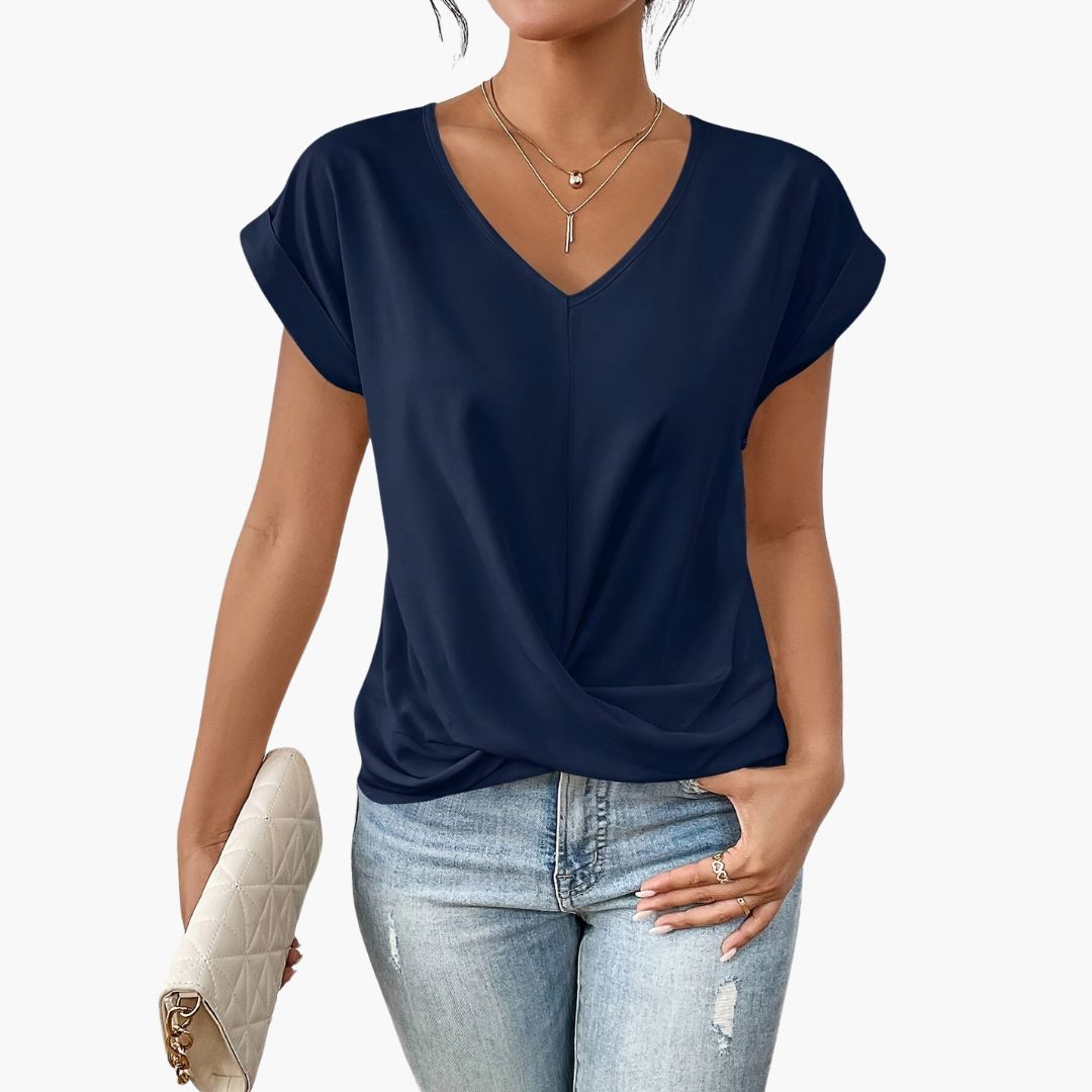 Women's Casual T-Shirt Heart Neckline
