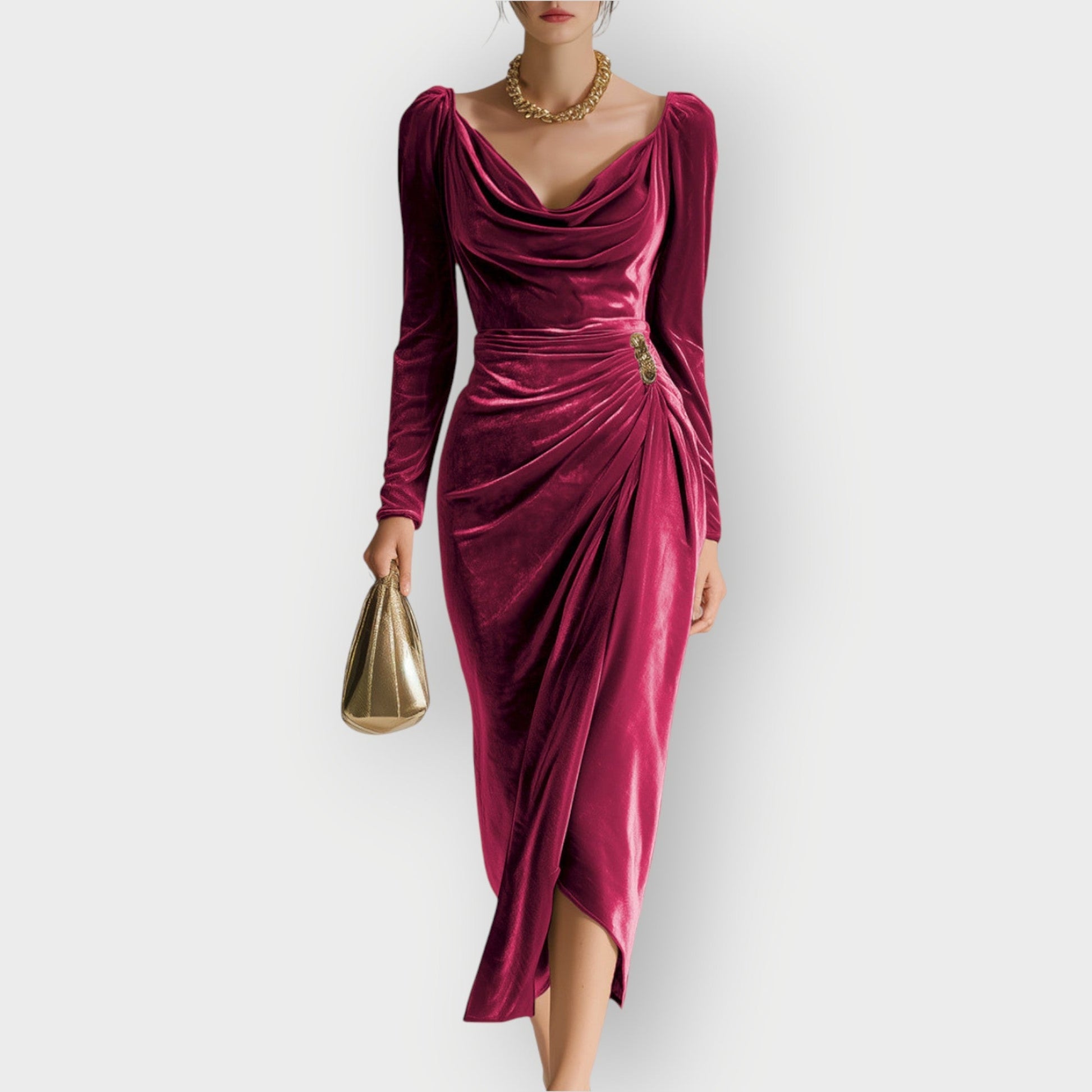 Women's Midi Dress Elegance - Vonnera
