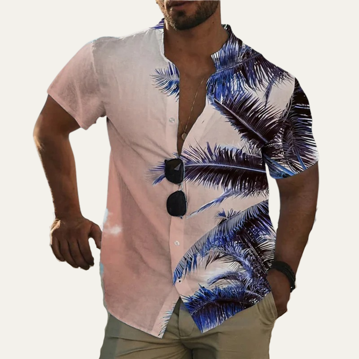 Men's Hawaiian Shirt Coconut Print Cotton Relaxed Fit