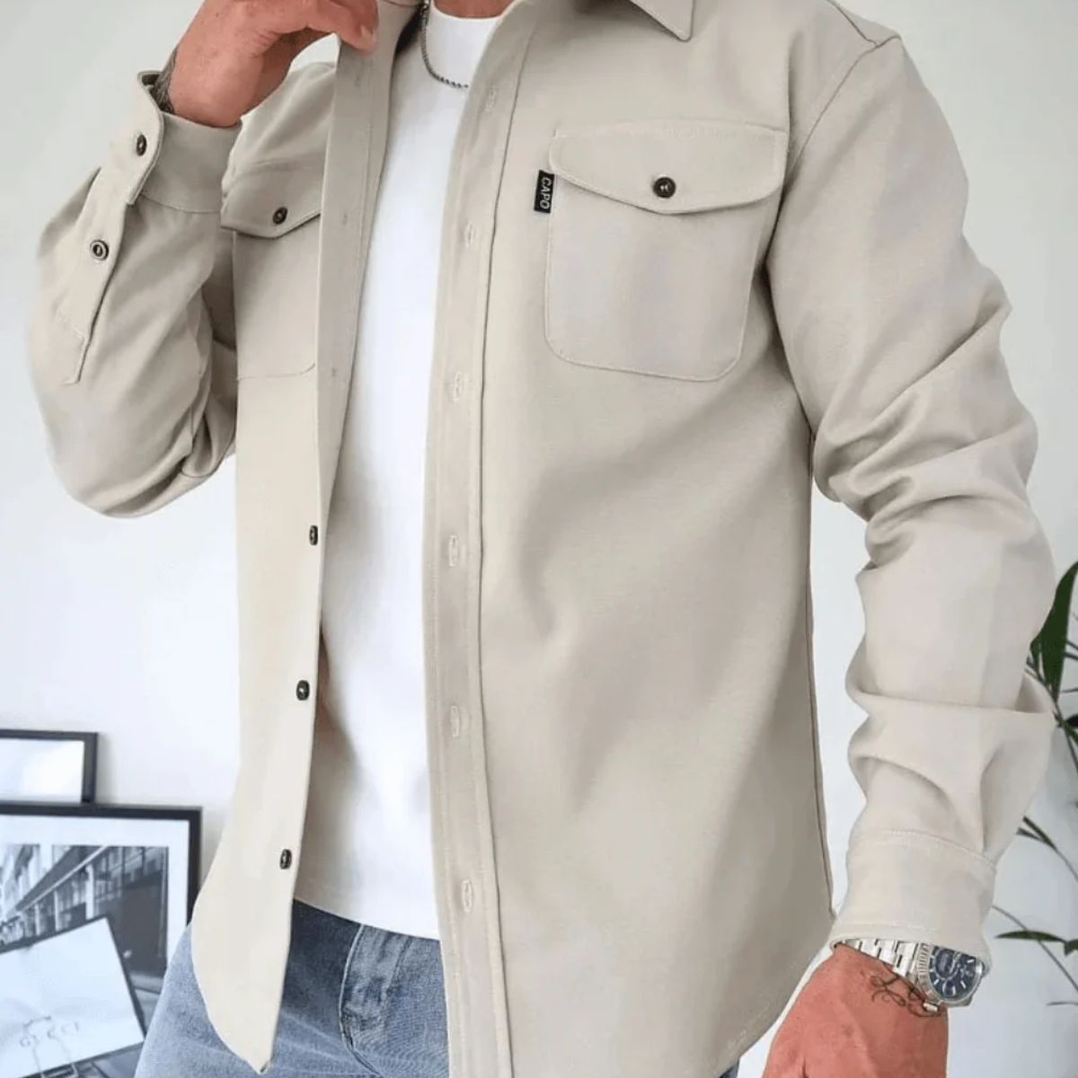 Men's Casual Shirt Jacket Overshirt