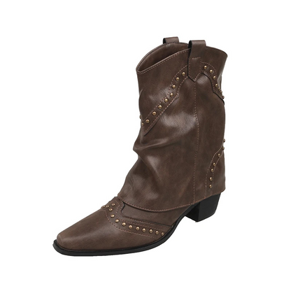 Women's Studded Slouchy Ankle Boots