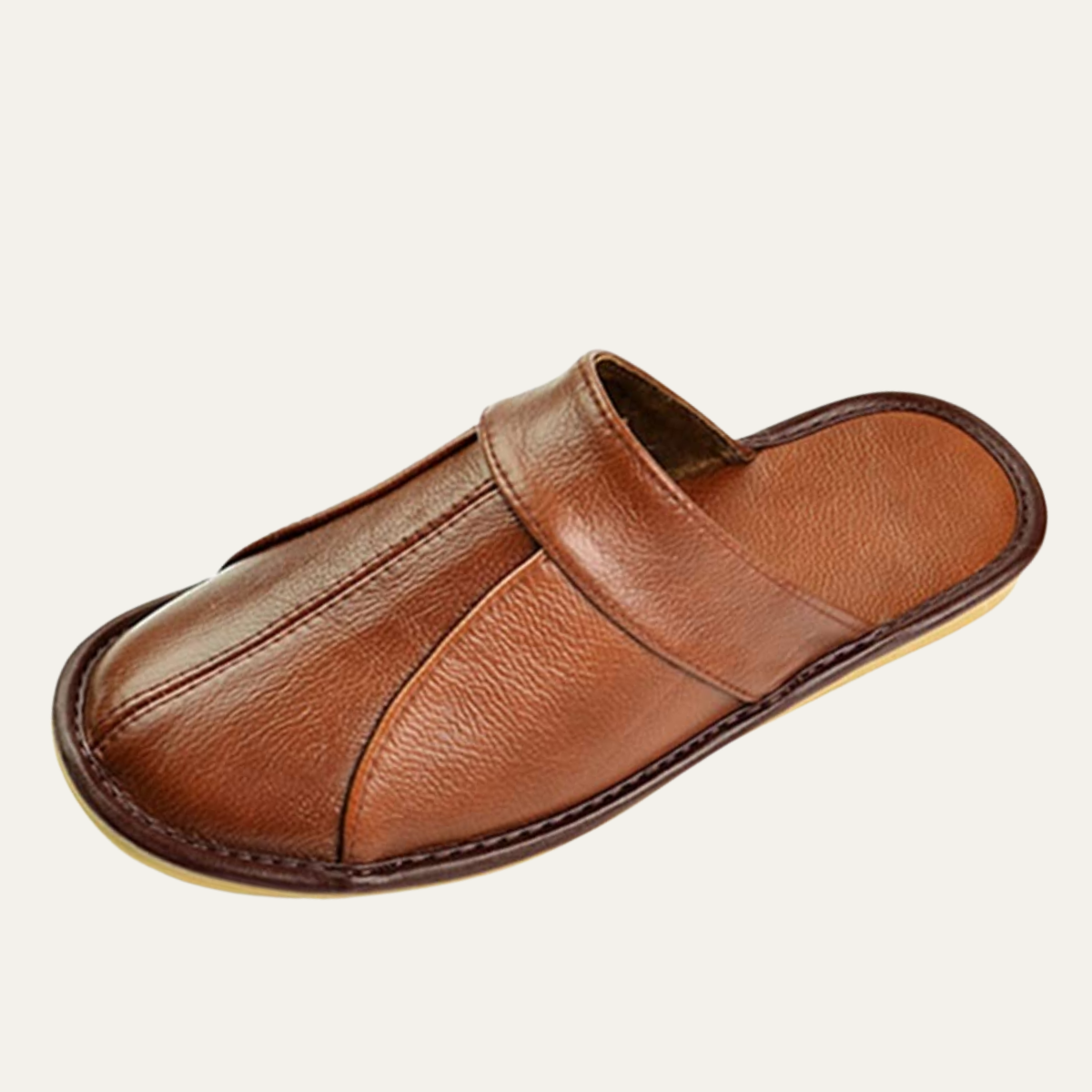 Dumbarton Men's Leather Mule Slippers - Vonnera
