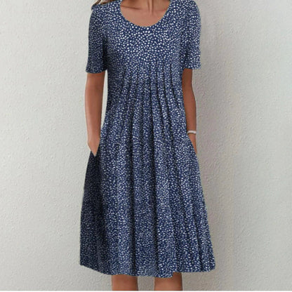 Women's Floral Dress With Pockets Casual