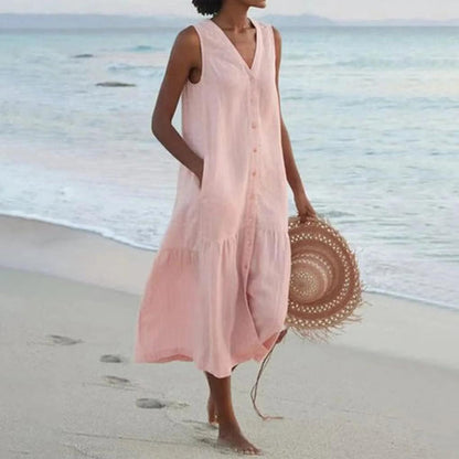 Women's V-Neck Dress Elegant Casual Wear