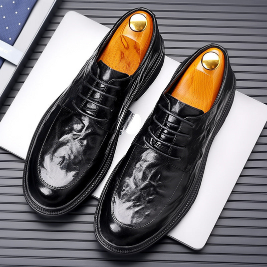 Men's Leather Oxford Shoes Classic Elegance Brown - Vonnera