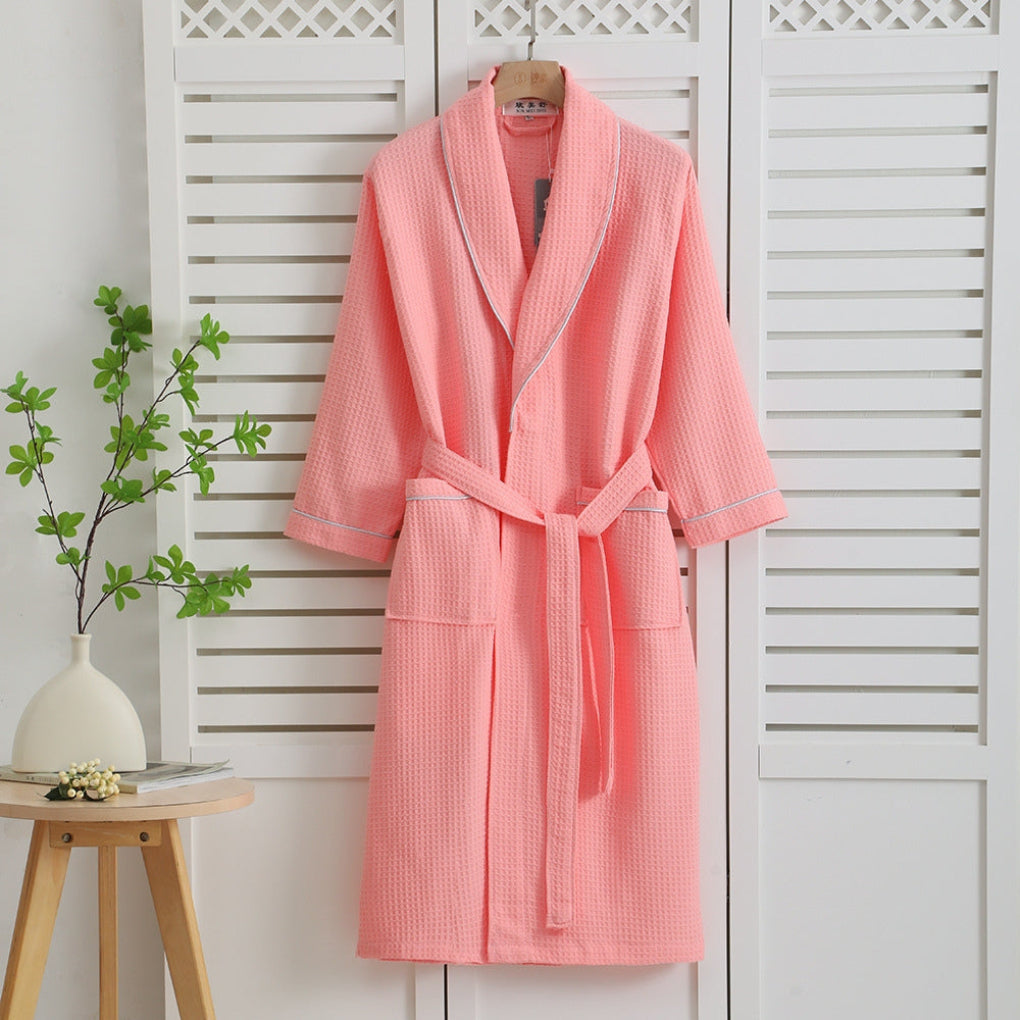 Cotton Waffle Bathrobe Lightweight - Vonnera