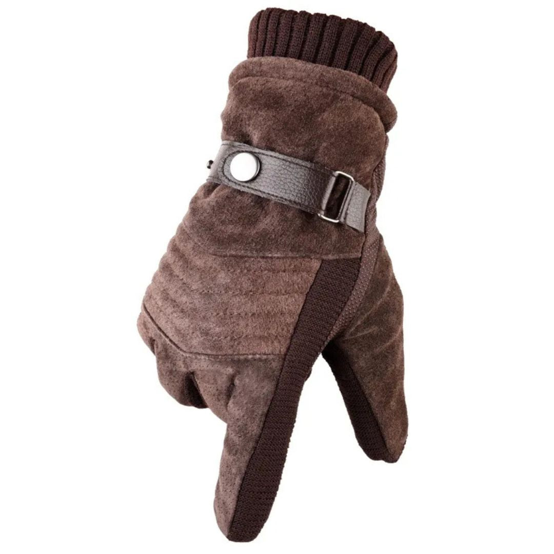Men's Warm Winter Gloves Genuine Leather Touch Screen
