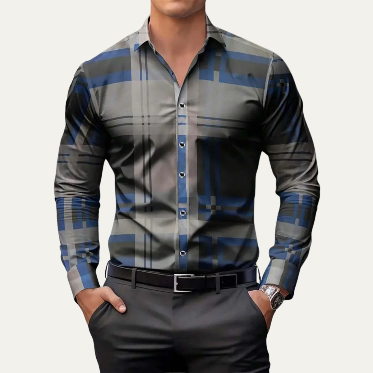 Men's Western Style Shirt Cowboy Print