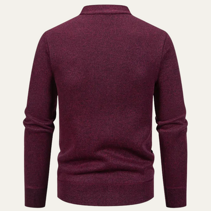 Men's Casual Cardigan Knit Button Up With Pockets