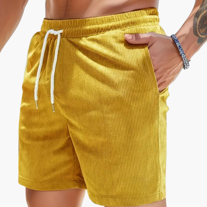 Men's Corduroy Shorts Casual Summer Beige