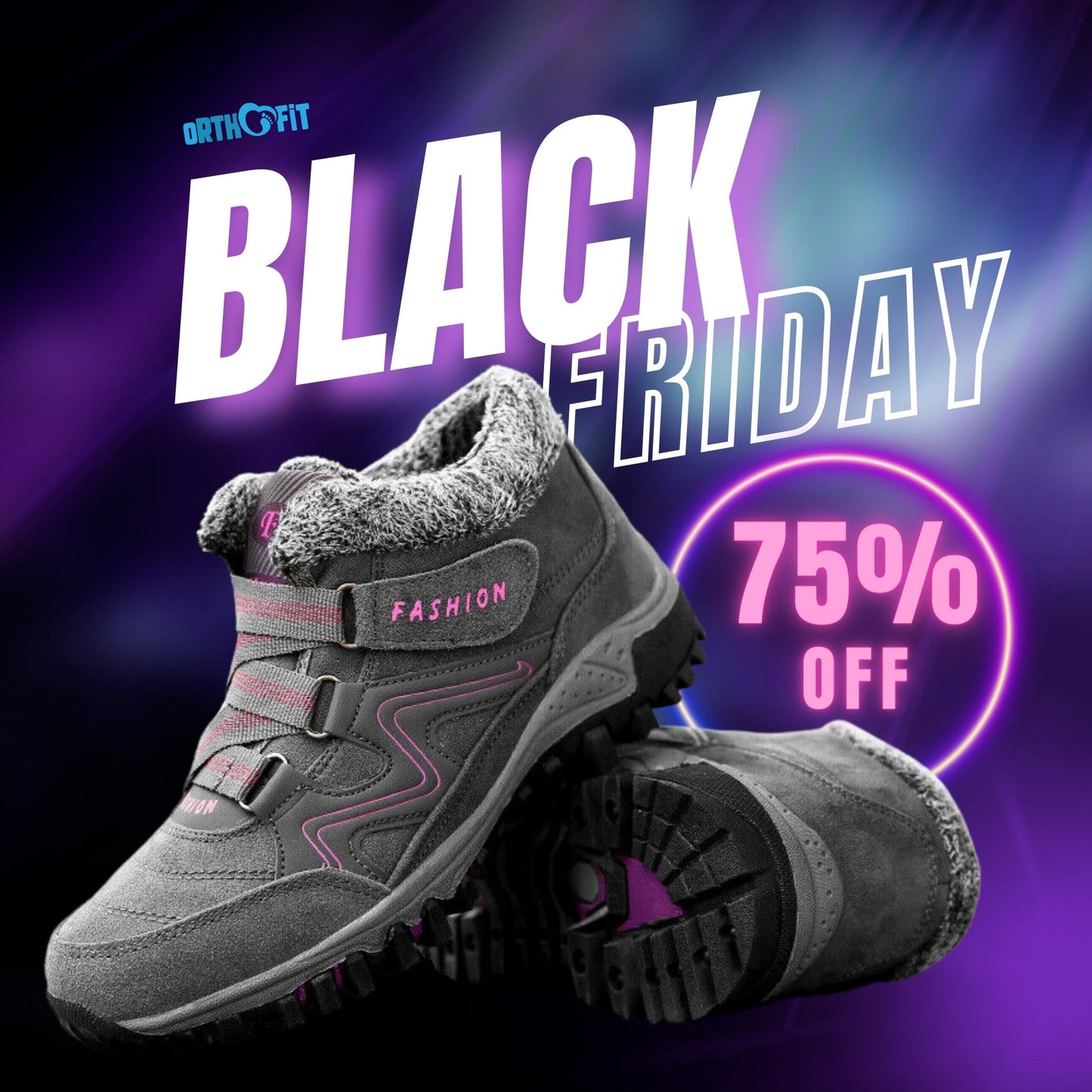 Vonnera Women's Orthopedic Shoes Insulated Black - Vonnera