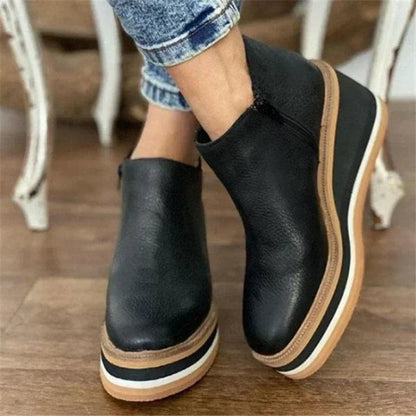 Women's Ankle Boots Wedge Heel Vintage Style