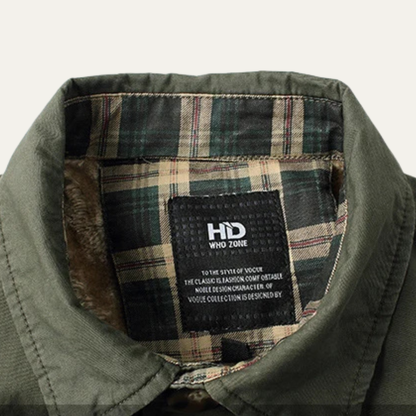 Men's Fleece Lined Plaid Jacket