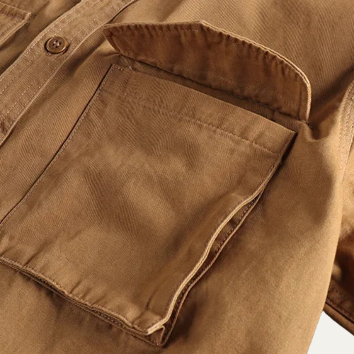 Men's Cotton Work Shirt Button Up With Pockets