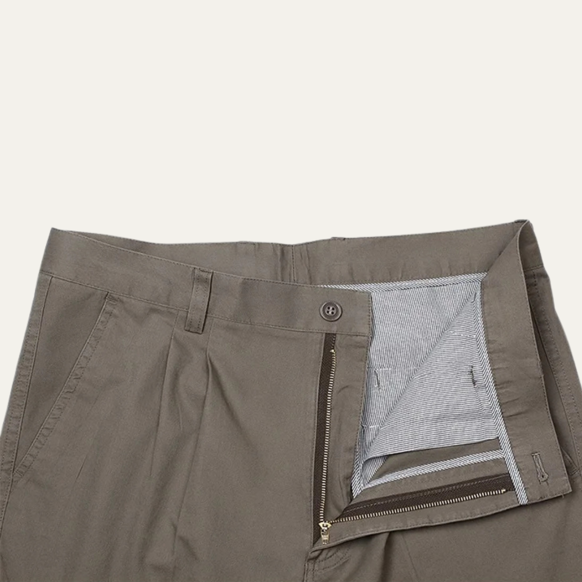 Montfield Men's Straight Leg Pants Double Pleated High Waist