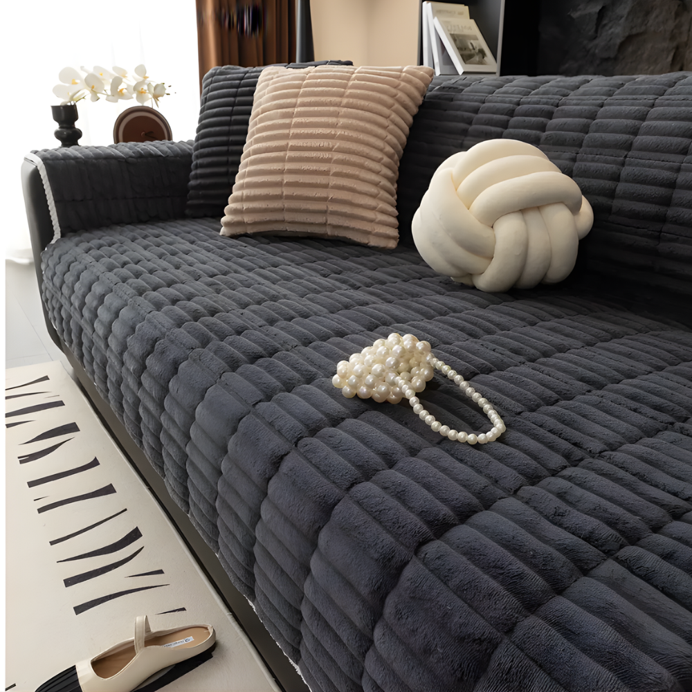 Flannel One Piece Sofa Slipcover