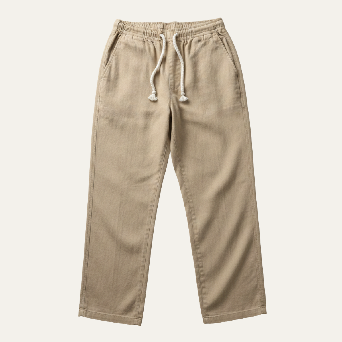 Men's Cotton Linen Drawstring Pants Loose Fit