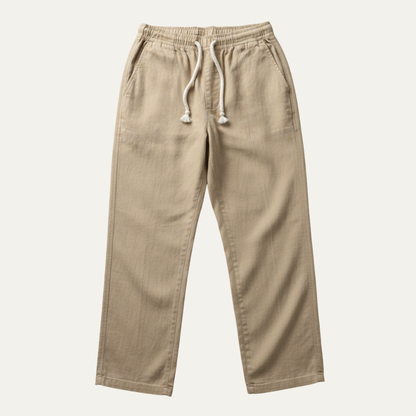Men's Cotton Linen Drawstring Pants Loose Fit