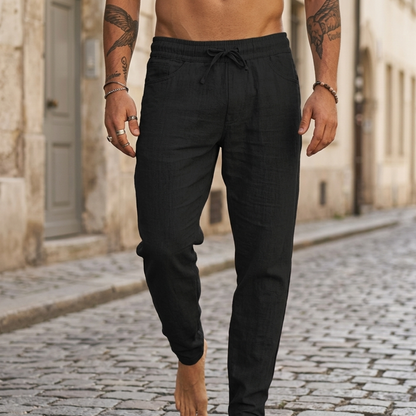 Men’s Casual Drawstring Jogger Pants Lightweight Relaxed Fit Trousers