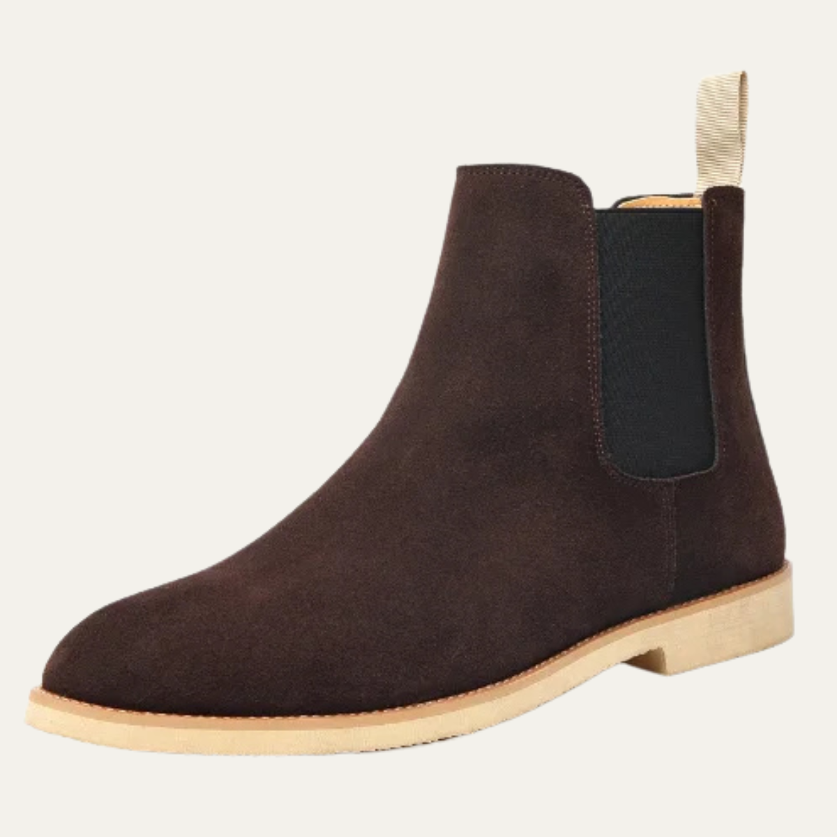 Men's Suede Chelsea Boots Ankle Brown