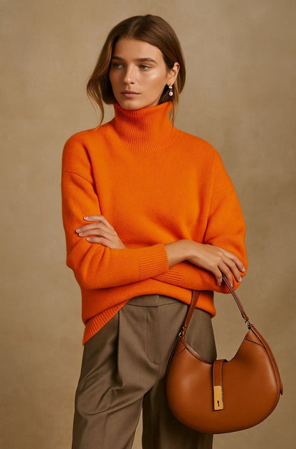 Women's Full-Length Sleeve Sweater Ribbed Cuffs