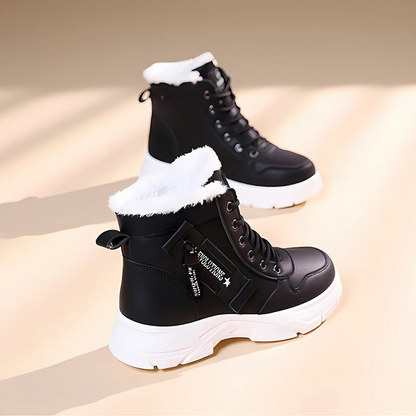 Women's High Ankle Lace Up Boots Lug Sole