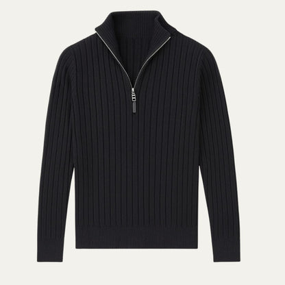 Men's Quarter Zip Sweater Old Money Color