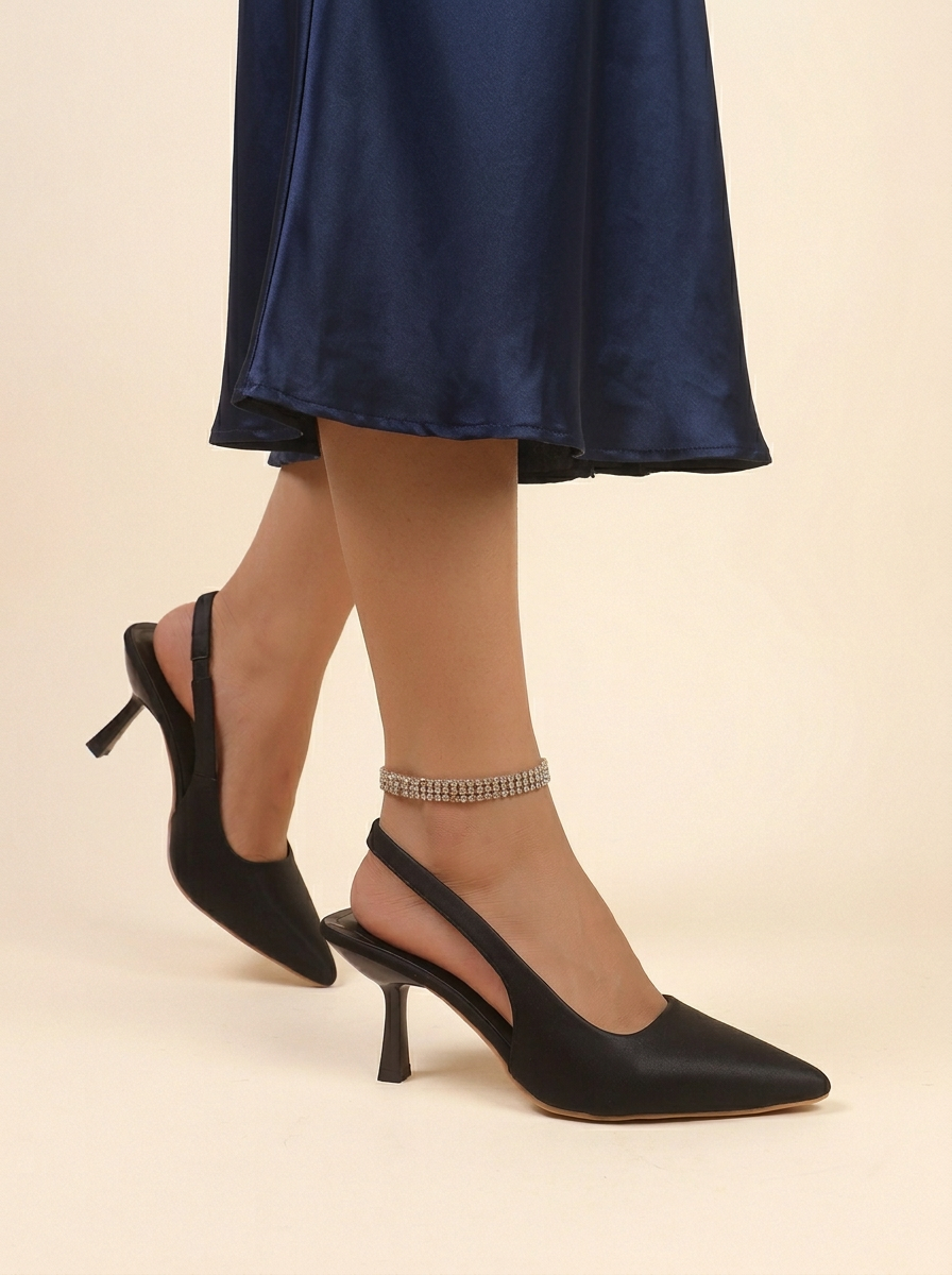 Women's Stiletto Pumps Pointed Toe Slingback High Heel - Vonnera