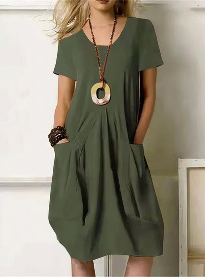 Women's Relaxed Fit Short Sleeve Dress - Vonnera