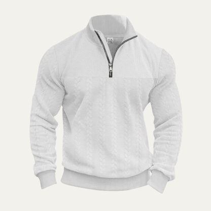 Men's Winter Knit Half Zip Sweater