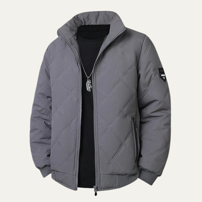 Men's Quilted Fleece Lined Winter Jacket