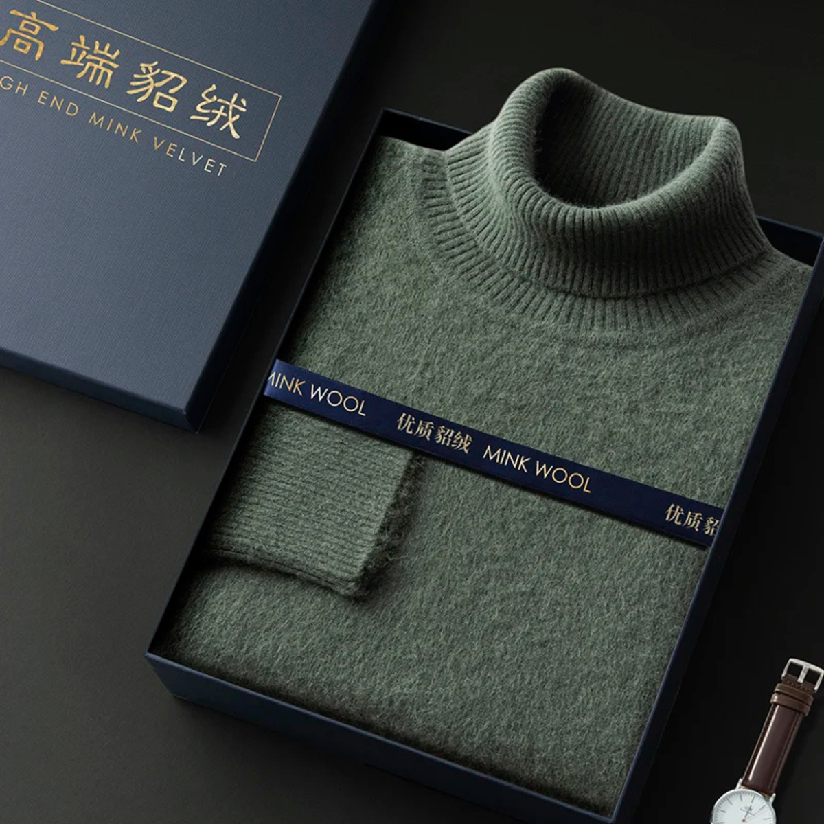 Men's Wool Sweater Soft Knit