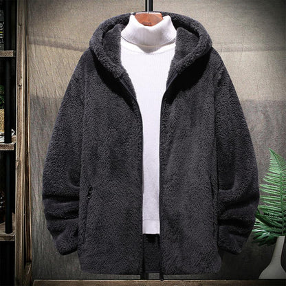 Men's Oversized Zip Hoodie Jacket Cozy Design - Vonnera