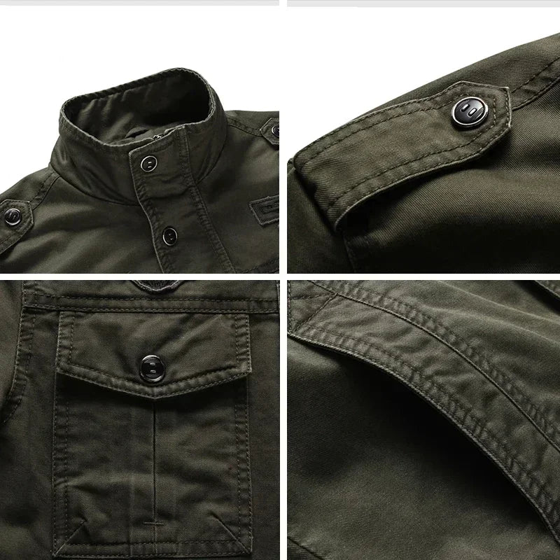 Men's Military Jacket Cotton Rugged Style